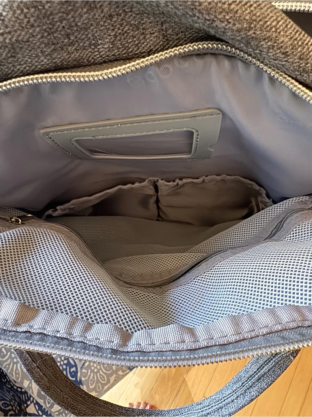 Gray Baby Diaper Backpack - Stylish Neutral Baby Bag